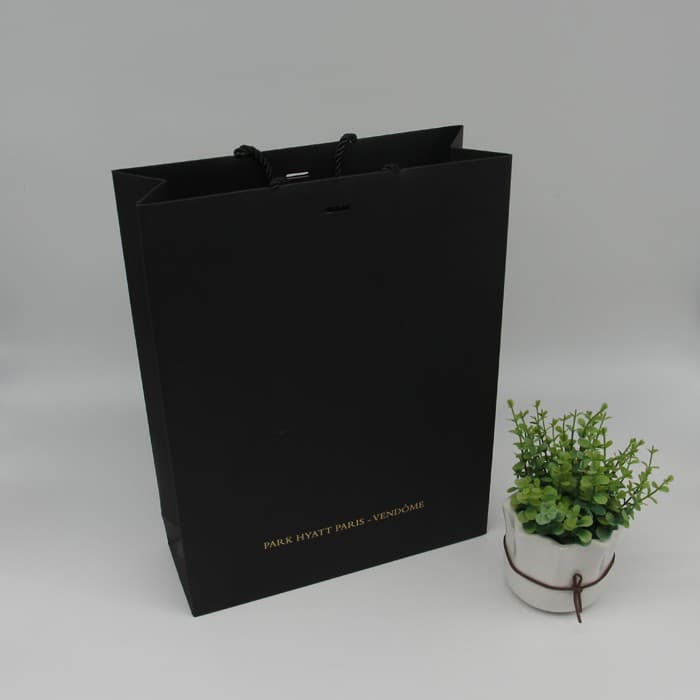 Custom shopping bag with cotton ribbon handles