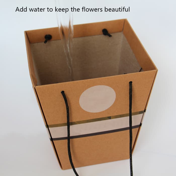 Tall bouquet paper bag with rope handle